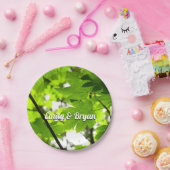 雨粒葉付きメエデ ペーパープレート (パーティー)