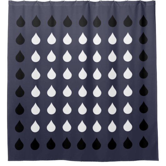 雨粒 シャワーカーテン (正面)