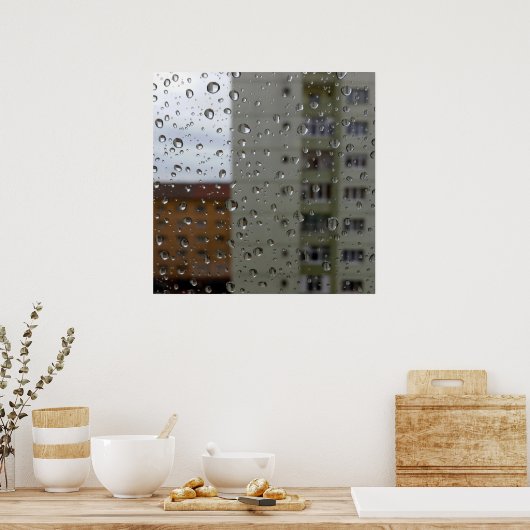 雨粒 ポスター (キッチン)