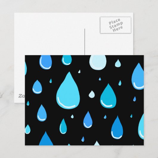 雨粒 ポストカード (正面/裏面)