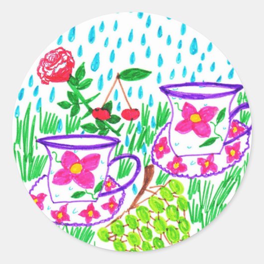 雨粒 ラウンドシール (正面)