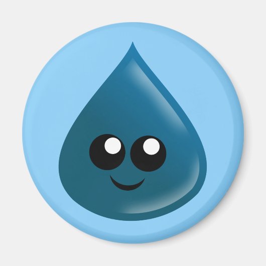 雨粒、涙粒、水滴 マグネット (正面)