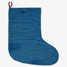雨紋(青い水波) ラージクリスマスストッキング