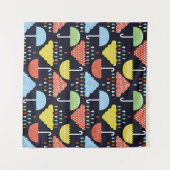 雨継ぎ目のない模様 タペストリー (正面(横))