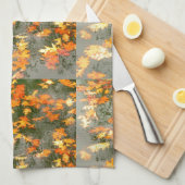 雨落ちた紅葉 キッチンタオル (四つ折り)