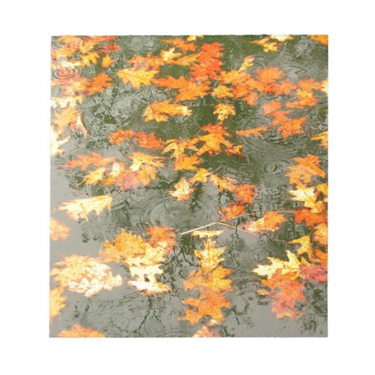 雨落ちた葉中 ノートパッド (正面)