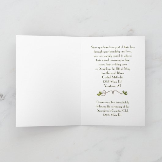 雨葉滴 招待状 (内部)