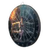 雨読中の女性の本 ダーツボード (正面右)