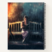 雨読中の女性の本 ノートブック (裏面)