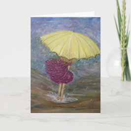 『雨踊り』グリーティ空白のングカード 招待状