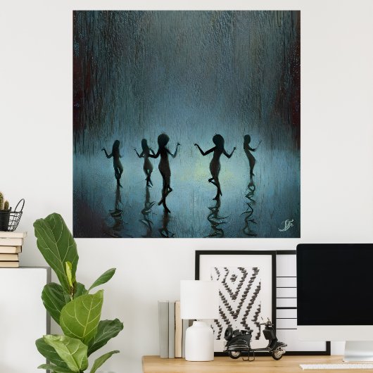 雨踊り ポスター (ホームオフィス)