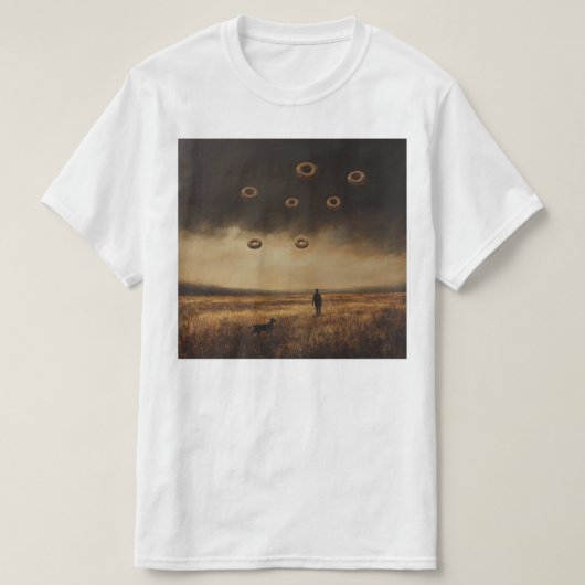 雨降りドーナツ Tシャツ (デザイン正面)