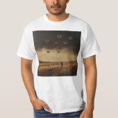 雨降りドーナツ Tシャツ (正面)