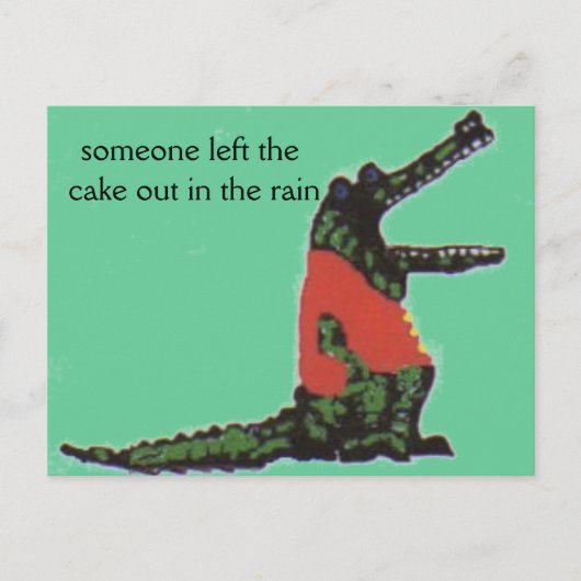 雨離れの中のケーキ ポストカード (正面)