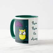 雨雨は遠くにに-コキンメフクロウのマグ行きます マグカップ (正面左)