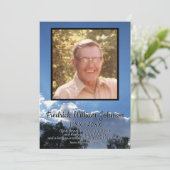 雨雲からのレイ引用文写真葬儀 プログラム (スタンド正面)