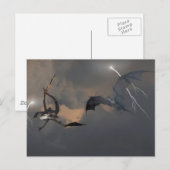 雨雲で戦うドラゴン ポストカード (正面/裏面)