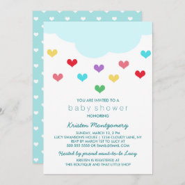 雨雲とハート | ベビーシャワー招待状 招待状