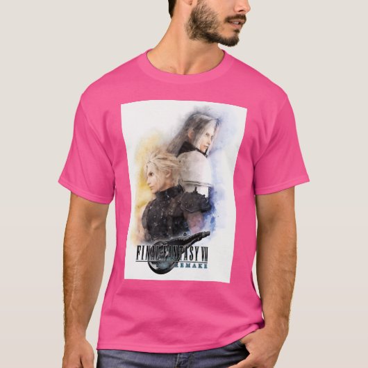 雨雲と海苔の水彩ポートレート Tシャツ (正面)