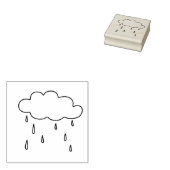 雨雲の天気 ラバースタンプ (押印)