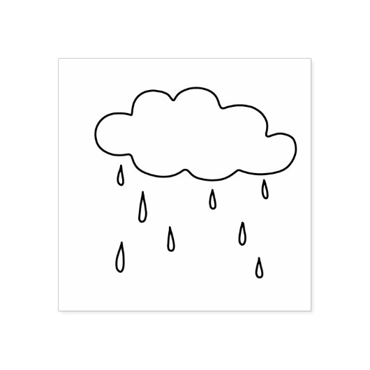 雨雲の天気 ラバースタンプ (インプリント)