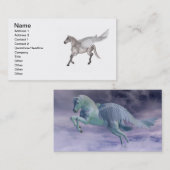 雨雲を通って疾走しているペガソス 名刺 (正面/裏面)