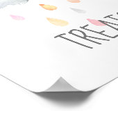 雨雲ガールベビーシャワートリートサイン ポスター (角)