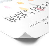 雨雲ガール赤ちゃんシャワー本ベビーの看板 ポスター (角)