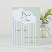 雨雲ブライダルシャワーへの招待 招待状 (スタンド正面)