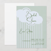 雨雲ブライダルシャワーへの招待 招待状 (正面/裏面)