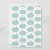 雨雲ブルーベビーシャワーありがとう サンキューカード (裏面)