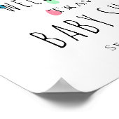 雨雲ベビー散水ウェルカムサイン ポスター (角)