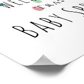 雨雲ベビー散水ウェルカムサイン ポスター (角)