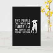 雨雲雨天雨降りの傘 カード (黄色い花)