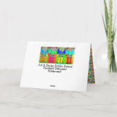 雨靴とデイジー誕生日カードスプリングタイム カード (裏面)