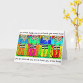 雨靴とデイジー、春、水たまりが幸せ カード (黄色い花)