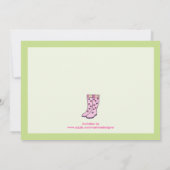 雨靴のブライダルシャワーの招待状 招待状 (裏面)