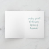 雨靴のブライダルシャワーの挨拶状 カード (内部)