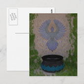 雨鳥ミックスメディアアート ポストカード (正面/裏面)