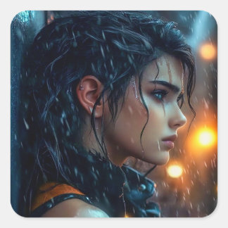 雨10代のの中 スクエアシール