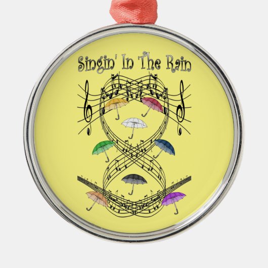 雨~の音階の~の傘の~ Singin」 メタルオーナメント (正面)