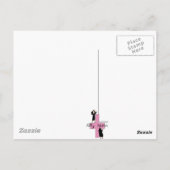 雨"を期待している傘を持つ尼僧" ポストカード (裏面)