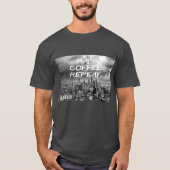 雨-コーヒー-…シアトルを繰り返して下さい Tシャツ (正面)