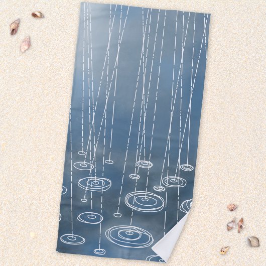 雨 ビーチタオル