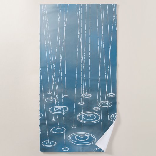 雨 ビーチタオル (正面)