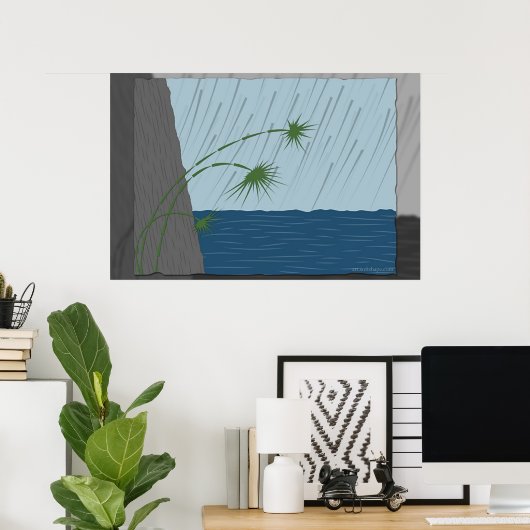 雨 ポスター (ホームオフィス)