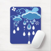 雨 マウスパッド (マウス)