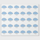 雨"正しく"雲 ラッピングペーパー (フラット)