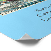 雨,雨,行遠くにく – マザーグース子供部屋韻 ポスター (角)