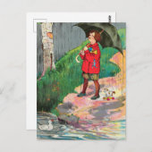 雨,雨,行遠くにく – マザーグース子供部屋韻 ポストカード (正面/裏面)
